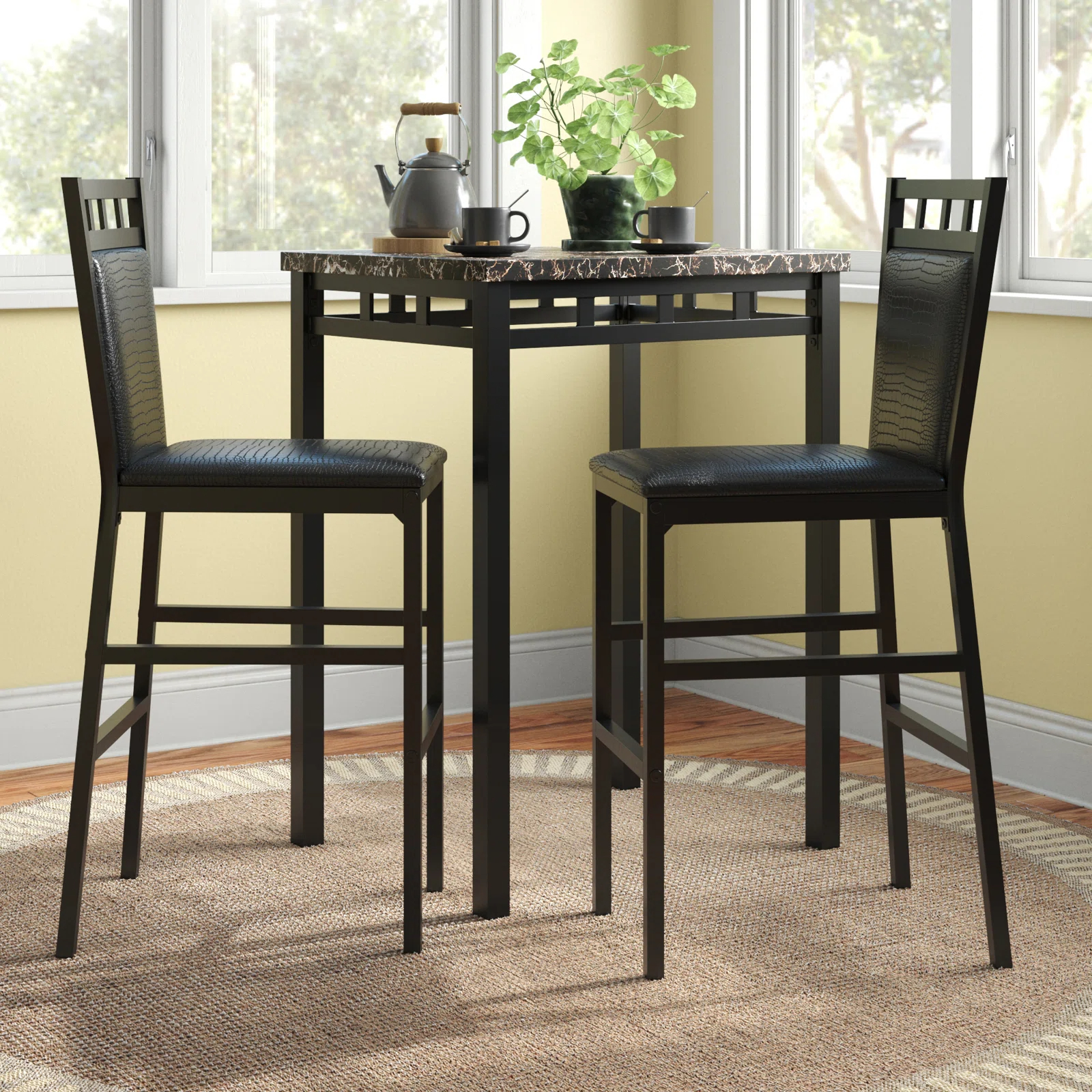 【Furniture】Kissner 2 - Person Bar Height Dining Set